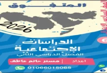 مذكرة المتفوق شرح الدراسات الاجتماعية للصف السادس الابتدائي الترم الثاني 2026