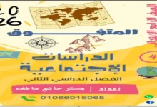 مذكرة المتفوق الدراسات الاجتماعية للصف الرابع الابتدائي الترم الثاني 2026 pdf