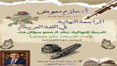 المراجعة النهائية لغة عربية الصف الثاني الثانوي الترم الثاني 2026 ملخص الوزارة الشامل
